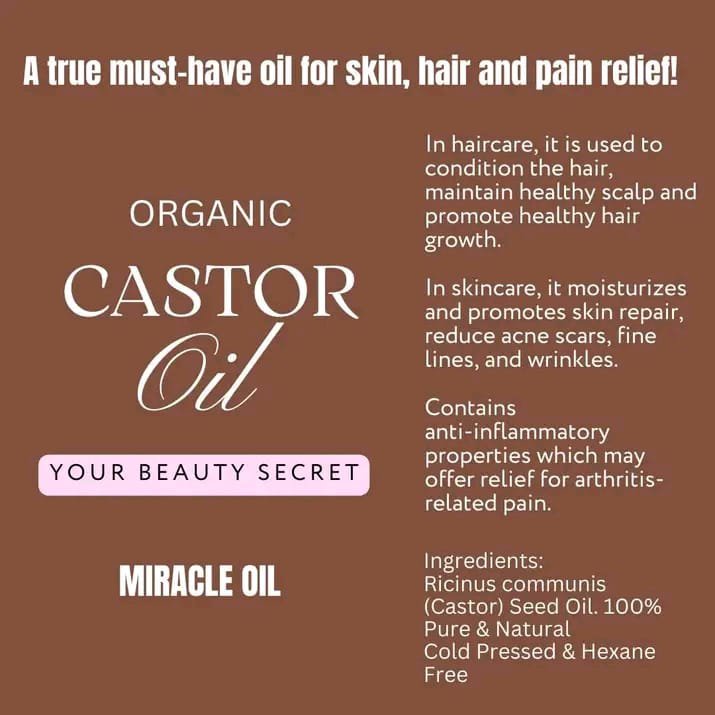 Castor Oil 200ml (10 x glass bottles) - Image 2