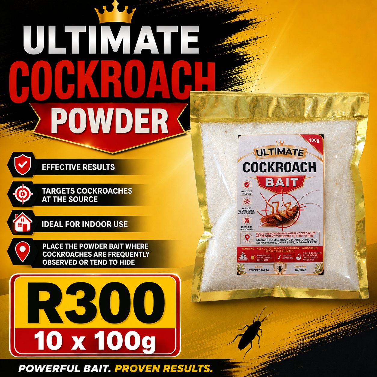 Cockroach Powder (10 x 100g)